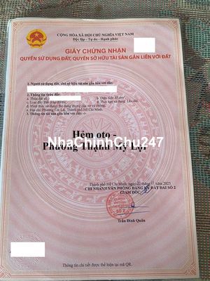 Chính chủ bán lô đất mặt tiền 4.5 mét hẻm oto Thạnh Mỹ Lợi