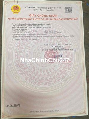 CHÍNH CHỦ !!! BÁN GẤP LÔ ĐẤT FULL THỔ 68m2 BÌNH HOÀ 13, HCM