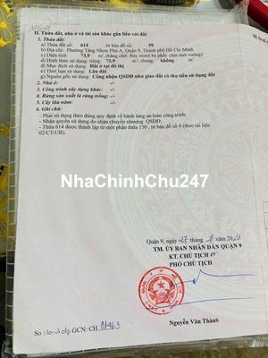 Bán đất chính chủ, đường 160, tăng nhơn phú a, tp hồ chí minh.