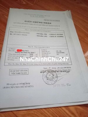 mình chính chủ bán căn nhà quận 7