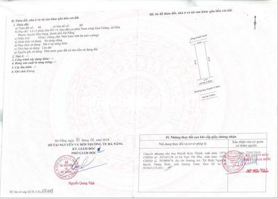 CHÍNH CHỦ CẦN BÁN LÔ HÀ VĂN MAO- HÒA XUÂN đg 5m5 dt 103m2 nở hậu