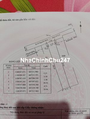 Chính chủ bán đất tại hẻm 477 Nguyễn Bình, 42 triệu/m2