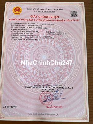 CHÍNH CHỦ GỬI BÁN BÁN MẶT TIỀN ĐƯỜNG NHỰA LA BÔNG  – HÒA TIẾN, ĐÀ NẴNG