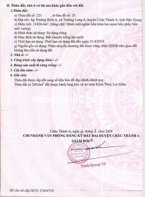 Chủ Bán 14.000m2 đất tại thị trấn Một Ngàn - Mặt tiền đường lớn