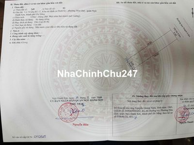 🔥CHÍNH CHỦ CẦN BÁN LÔ ĐẤT PHƯỜNG NGŨ HÀNH SƠN - 120m2. Giá 37 triệu/m2