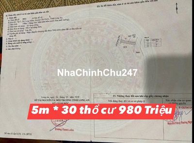 Chủ ngộp bán lỗ đất hẻm Phan Văn Mãng 5m * 30m giá 980 triệu