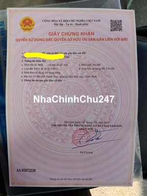 Đất Chính Chủ 82,5 M2
