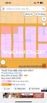 Bán Đất Chính Chủ Cách Ngã4 Sông Ray 2km
