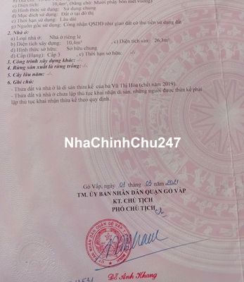 Chinh chu ban nha 15/31/ Đường 59 Phuong 14 Go Vap có so hong riêng