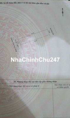 Chính chủ, cần bán đất mặt tiền đường Trần Thái Tông 