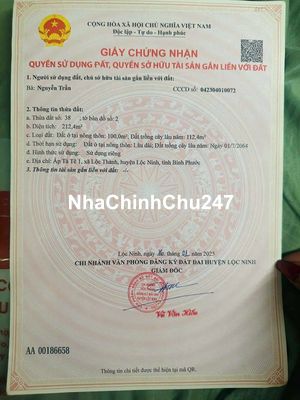 Chính chủ bán đất 100TC 250tr