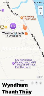 Chính chủ cần bán 374,6 mét vuông đất khu khoáng nóng thanh thủy