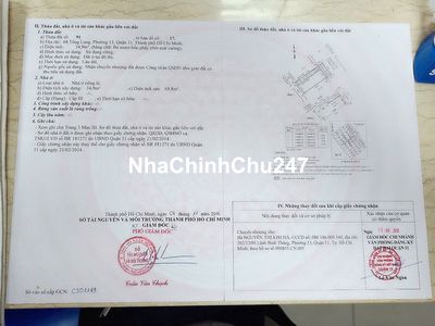 Chính chủ bán căn nhà mặt tiền NB quận 11 sát Lê Đại Hành