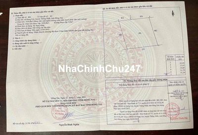 Chính chủ cần bán đất 1050.8m2 Hưng Lộc - Thống Nhất - Đồng Nai