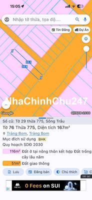 chính chủ cần bán lô đất mặt tiền Nguyễn Hoàng..5 x  33 . sổ riêng