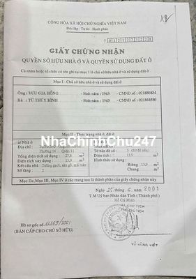 Nhà nát 32/36/26G Ông Ích Khiêm, p11, Q11. sổ chủ củ chưa qua cò láy