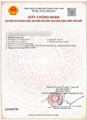 chính chů bán nhà nguyên hưu cånh
