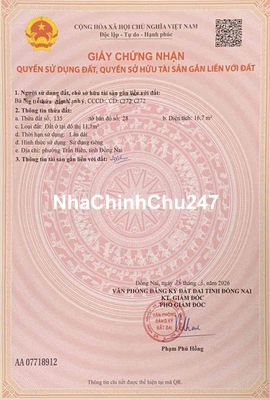 Chính chủ bán nhà cũ 17m2 giá 730tr Thành Phố Đồng Nai sổ riêng