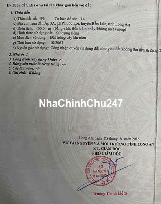 Phước Lợi, Bến Lức, Long An. Chính chủ. Sổ hồng đầy đủ.