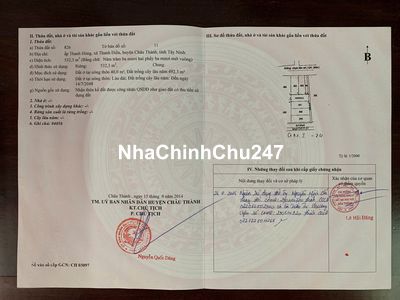 Bán đất chính chủ phường Thanh Điền 14.5x37m - đường hẻm 3m