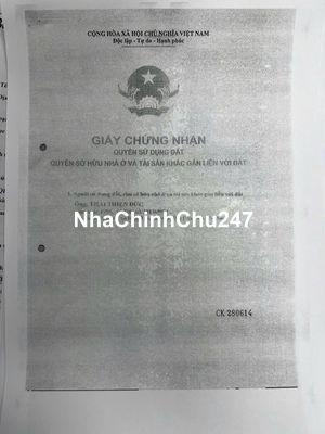 Bán nhà chính chủ MT bv tỉnh