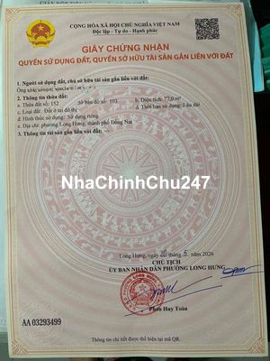 Bán Đất Tân Hưng_Chính Chủ