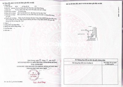 Chính chủ cần bán lô góc phường Phú An, TpHCM (Tân An - BD Cũ) - 74m2