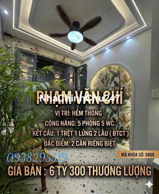 chủ bán nhà Hồng Bàng Q11 hẻm xe hơi ngay TT Giá rẻ 2ty880 dọn ở ngay