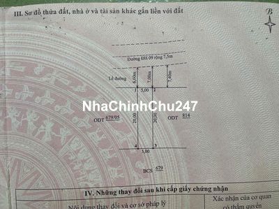 Mình chính chủ cần bán lô đất  Đường nhựa rộng 7m5, gần trục đường chí