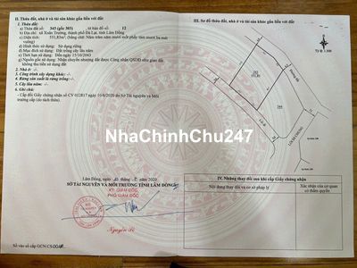 CHỦ CẦN BÁN GẤP LÔ ĐẤT Mặt Tiền Hiện Hữu Vị Trí Tại TP Đà Lạt,Lâm Đồng