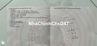 Chính chủ cần bán đất TTHC Bàu Bàng 5x30 full TC