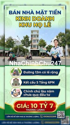 [Giảm mạnh 800tr] còn 9 tỷ 9 tl MTKD Lê Niệm, chính chủ lâu năm 5 Tầng