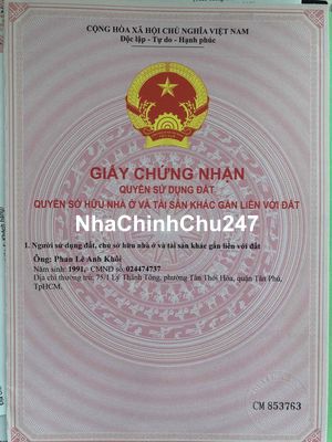 chính chủ bán đất mặt tiền xã Hưng Long TpHCM