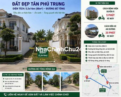 CHÍNH CHỦ BÁN ĐẤT XÂY Ở ĐƯỜNG CÂY DA TPT CÁCH BVXA 5 p