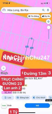 Chính Chủ Bán Lô Đất Trục Chính Đường 23 Hoà Long Bà Rịa Bán Nhanh Thá