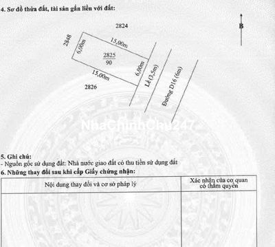 Chính chủ Bán Lô Đất MT Nguyễn Văn Tạo DT: 6x15 cn 90m2 Gía 1.85 tỷ